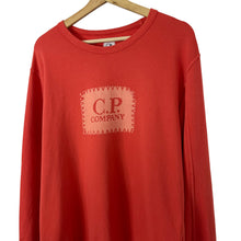 Load image into Gallery viewer, C.P Company Coral Crew Neck Logo Sweater - Extra Large (XL) PTP 23.5&quot;
