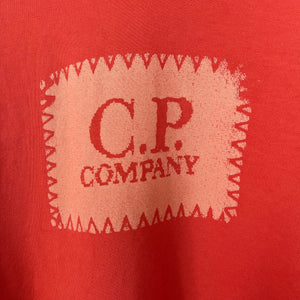 C.P Company Coral Crew Neck Logo Sweater - Extra Large (XL) PTP 23.5"