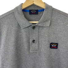 Load image into Gallery viewer, Paul and Shark Grey Short Sleeved Polo - Medium (M) PTP 19.75&quot;
