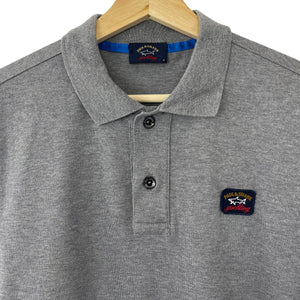 Paul and Shark Grey Short Sleeved Polo - Medium (M) PTP 19.75"