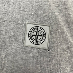 Stone Island Grey Crew Neck Logo Sweater - Triple Extra Large (XXXL) PTP 29.75"