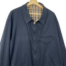 Load image into Gallery viewer, Aquascutum Navy / Check Reversible Harrington Jacket - Extra Large (XL) PTP 28.25&quot;
