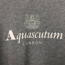 Load image into Gallery viewer, Aquascutum Grey Crew Neck Logo Sweater - Double Extra Large (XXL) PTP 24.25&quot;
