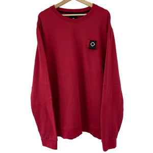 Ma.Strum Red Crew Neck Logo Sweater - Triple Extra Large (XXXL) PTP 28"