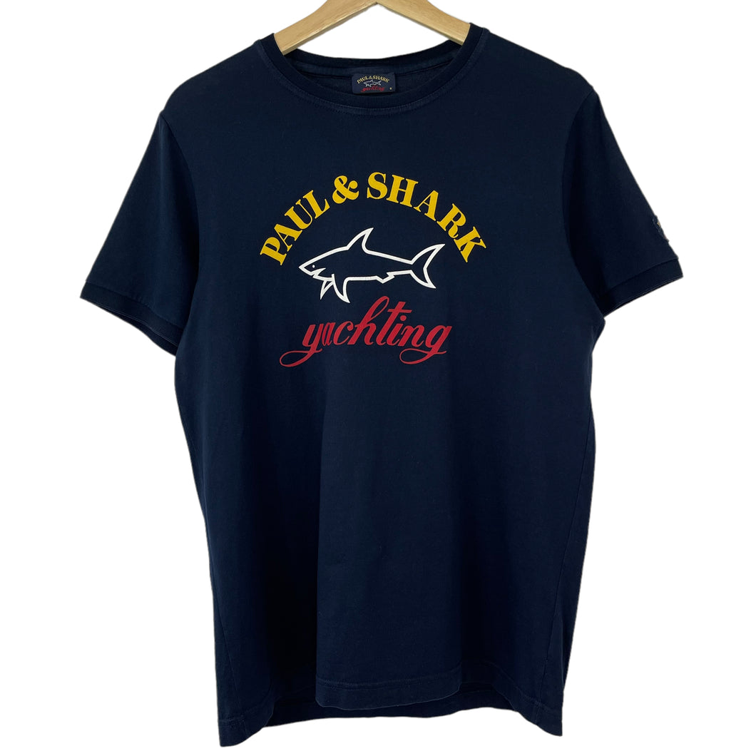 Paul and Shark Navy Short Sleeved Logo T-Shirt - Medium (M) PTP 19.75