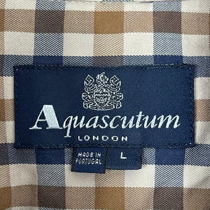 Aquascutum House Check Short Sleeved Shirt - Large (L) PTP 21.5"