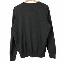 Load image into Gallery viewer, Paul and Shark Grey 100% Wool Crew Neck Logo Sweater - Medium (M) PTP 22.75&quot;
