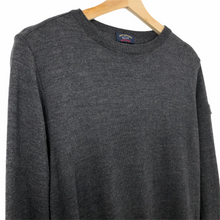 Load image into Gallery viewer, Paul and Shark Dk Grey 100% Wool Crew Neck Sweater - Medium (M) PTP 20&quot;
