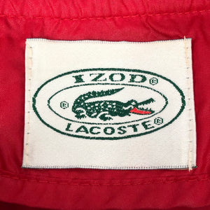 Vintage Red Lacoste Izod Half Zip Cagoule - Large (L) PTP 26.5"