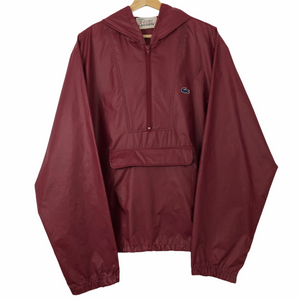 Vintage Maroon Lacoste Izod Half Zip Cagoule - Large (L) PTP 24.75"