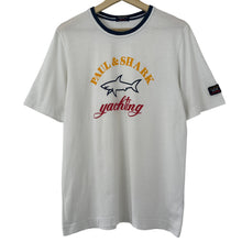 Load image into Gallery viewer, Paul and Shark White Short Sleeved Logo T-Shirt - Medium (M) PTP 20&quot;
