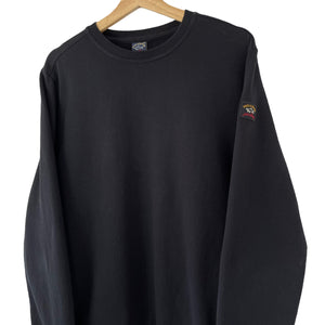 Paul and Shark Black Crew Neck Sweater - Double Extra Large (XXL) PTP 23"