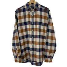 Load image into Gallery viewer, Aquascutum Block Check Flannel Long Sleeved Shirt - Large (L) PTP 22&quot;

