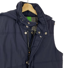 Load image into Gallery viewer, Ma.Strum Navy Hooded Harrier Field Gilet Body Warmer - Medium (M) PTP 22.5&quot;
