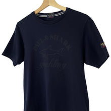 Load image into Gallery viewer, Paul and Shark Navy Short Sleeved Logo T-Shirt - Medium (M) PTP 18.5&quot;
