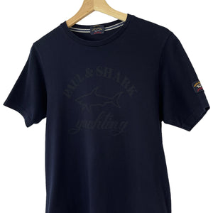 Paul and Shark Navy Short Sleeved Logo T-Shirt - Medium (M) PTP 18.5"