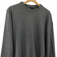 Load image into Gallery viewer, Paul and Shark Grey Logo Crew Neck Sweater - Medium (M) PTP 21.5&quot;
