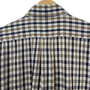 Aquascutum House Check Short Sleeved Shirt - Medium (M) PTP 23"