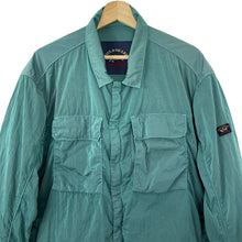 Load image into Gallery viewer, Paul and Shark Water Green Econyl Nylon Metal Overshirt - Triple Extra Large (XXXL) PTP 27&quot;
