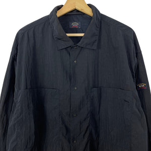 Paul and Shark Navy Econyl Nylon Metal Overshirt - Extra Large (XL) PTP 24.5"