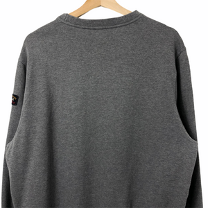 Paul and Shark Grey Crew Neck Logo Sweater - Large (L) PTP 23.25"