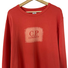 Load image into Gallery viewer, C.P Company Coral Crew Neck Logo Sweater - Extra Large (XL) PTP 23.5&quot;
