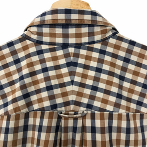 Aquascutum House Check Short Sleeved Shirt - Medium (M) PTP 20.75"