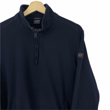 Load image into Gallery viewer, Paul and Shark Navy Half Zip Pullover Sweater - Medium (M) PTP 20.75&quot;
