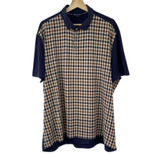 Load image into Gallery viewer, Aquascutum Navy / House Check Short Sleeved Polo - Triple Extra Large (XXXL) PTP 26&quot;
