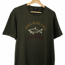 Load image into Gallery viewer, Paul and Shark Green Short Sleeved Logo T-Shirt - Extra Large (XL) PTP 21.75&quot;
