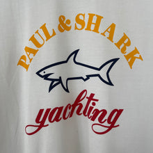 Load image into Gallery viewer, Paul and Shark White Short Sleeved Logo T-Shirt - Medium (M) PTP 20&quot;
