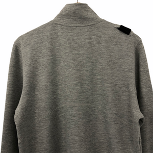 Ma.Strum Grey Half Zip Pullover Sweater - Small (S) PTP 21"