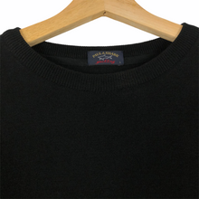 Load image into Gallery viewer, Paul and Shark Black 100% Wool Crew Neck Logo Sweater - Large (L) PTP 20.75&quot;
