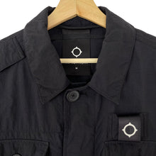 Load image into Gallery viewer, Ma.Strum Black Button Up Multi Pocket Overshirt - Medium (M) PTP 23.5&quot;
