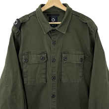 Load image into Gallery viewer, Ma.Strum Green Button Up Double Pocket Overshirt - Extra Large (XL) PTP 25.25&quot;
