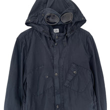 Load image into Gallery viewer, C.P Company Navy Goggle Hooded Overshirt - Medium (M) PTP 21.5&quot;
