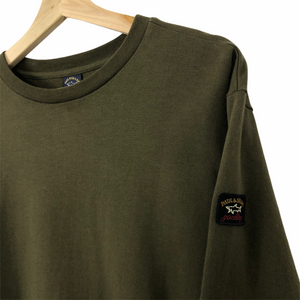 Paul and Shark Khaki Crew Neck Sweater - Large (L) PTP 22.5"