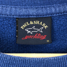 Load image into Gallery viewer, Paul and Shark Blue Logo Crew Neck Sweater - Medium (M) PTP 20&quot;
