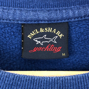 Paul and Shark Blue Logo Crew Neck Sweater - Medium (M) PTP 20"