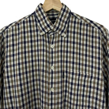 Load image into Gallery viewer, Aquascutum House Check Short Sleeved Shirt - Medium (M) PTP 22.25&quot;
