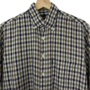 Aquascutum House Check Short Sleeved Shirt - Medium (M) PTP 22.25"