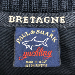 Paul and Shark Navy Bretagne 100% Wool Crew Neck Sweater - Medium (M) PTP 23"