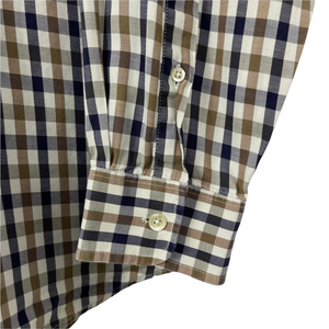 Aquascutum House Check Long Sleeved Shirt - Large (L) PTP 24.5"