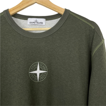 Load image into Gallery viewer, Stone Island Olive Short Sleeved Logo T-Shirt - Large (L) PTP 22.5&quot;
