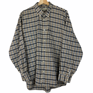 Aquascutum House Check Long Sleeved Shirt - Extra Large (XL) PTP 25"