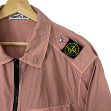 Load image into Gallery viewer, Stone Island Salmon Pink Full Zip Pocket Overshirt - Double Extra Large (XXL) PTP 26.25&quot;
