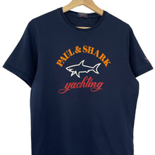 Load image into Gallery viewer, Paul and Shark Navy Short Sleeved Logo T-Shirt - Medium (M) PTP 19.5&quot;
