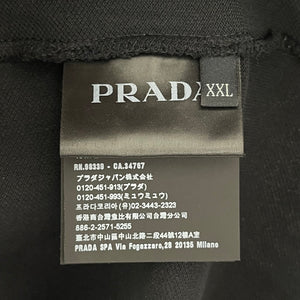 Prada Black Rubber Logo Short Sleeved Polo - Double Extra Large (XXL) PTP 21.75"