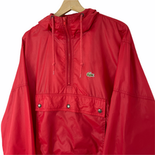 Load image into Gallery viewer, Vintage Red Lacoste Izod Half Zip Cagoule - Medium (M) PTP 24&quot;
