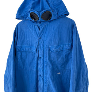 C.P Company Blue Goggle Hooded Overshirt - Triple Extra Large (XXXL) PTP 26"